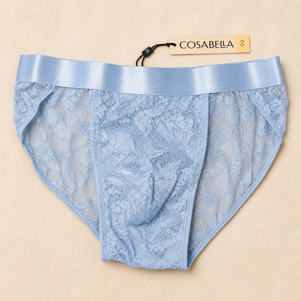 COSABELLA NSN Men's Sports Brief Aasmani Blue Lace Underwear / Size M‎ -NWT